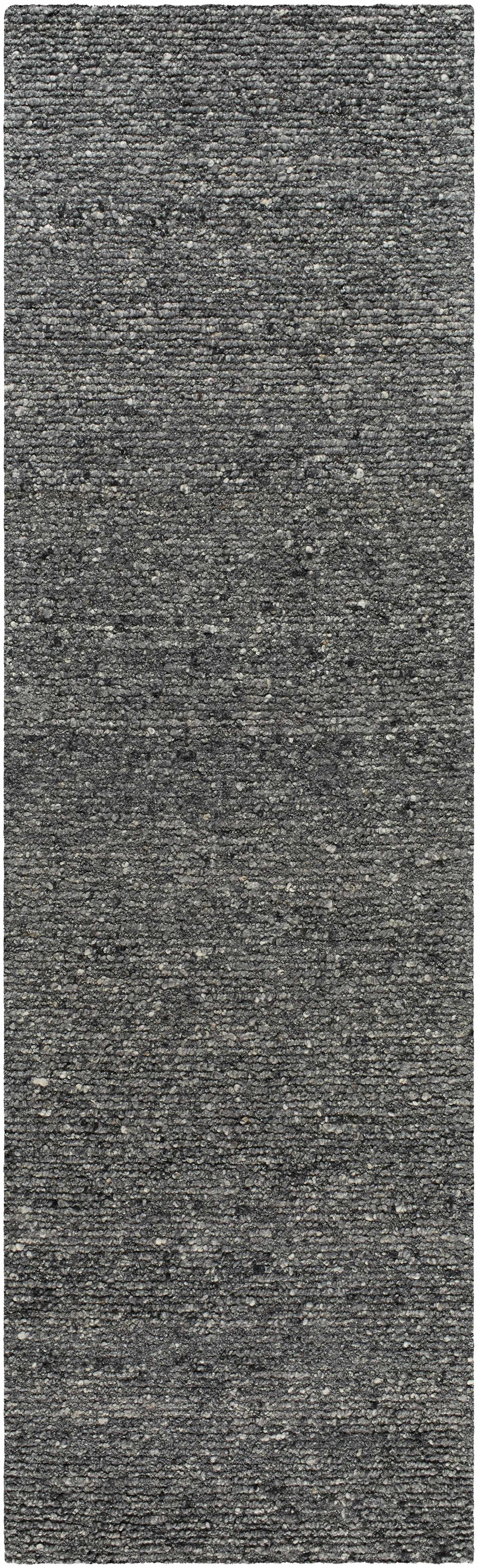 Winta Black Wool Area Rug