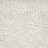 Ramsbury Beige Trellis Wool Rug