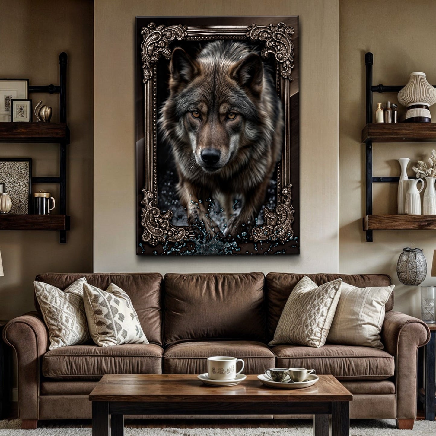 3D Wolf Wall Art II