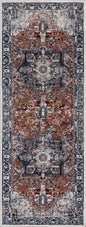 Cabacungan Blue & Rust Washable Area Rug - Clearance
