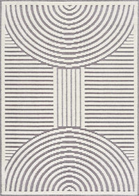 Deron Gray Rainbow Washable Rug