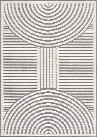 Deron Gray Rainbow Washable Rug