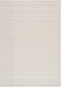 Fadey White 3D Washable Rug