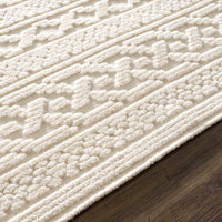 Fadey White 3D Washable Rug