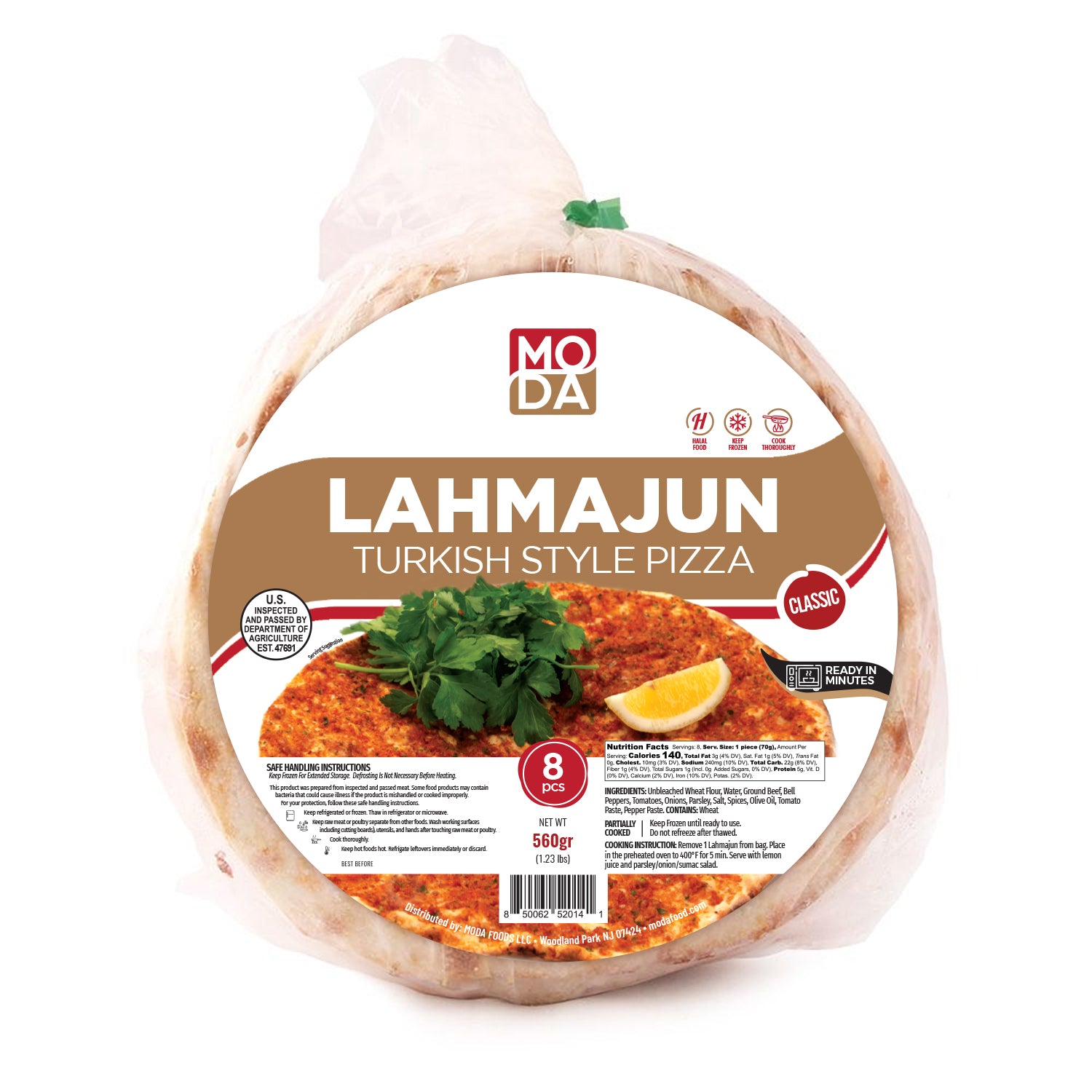 Moda Lahmacun Mild 8Pc 560G