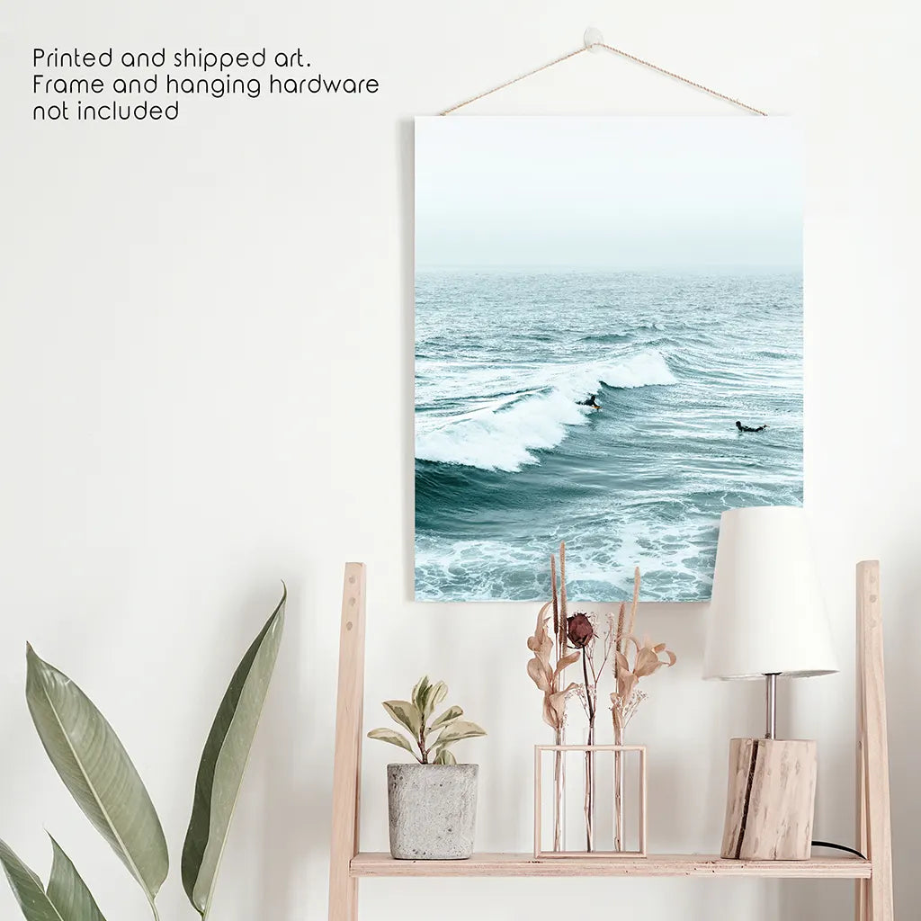 Büyük Mavi Deniz Dalgaları. Sörf Temalı Baskı