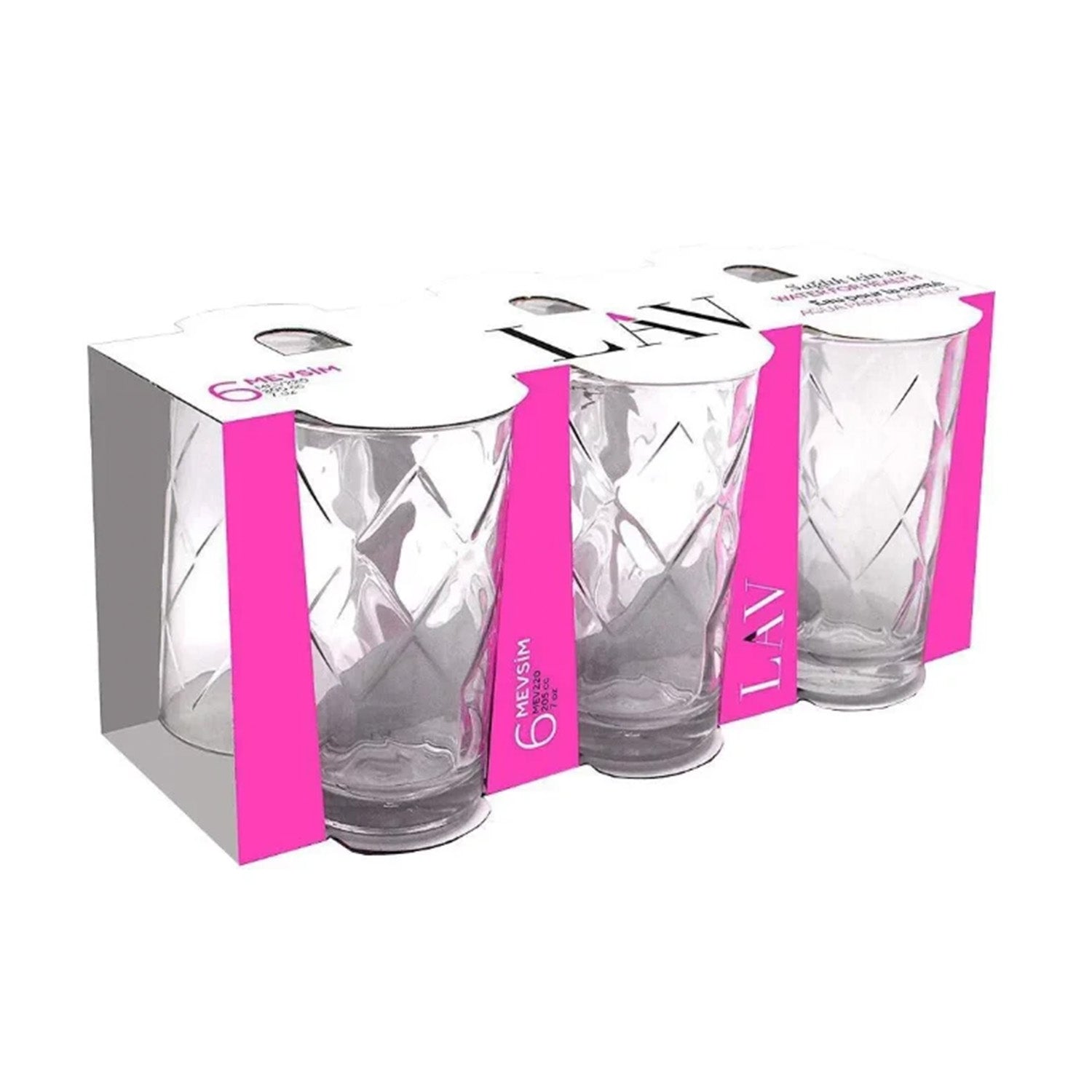 Lav Water Glass Mevsim 6Pc