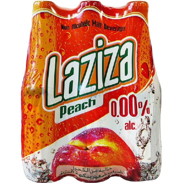 Laziza Maltdrink Peach 6*330Ml