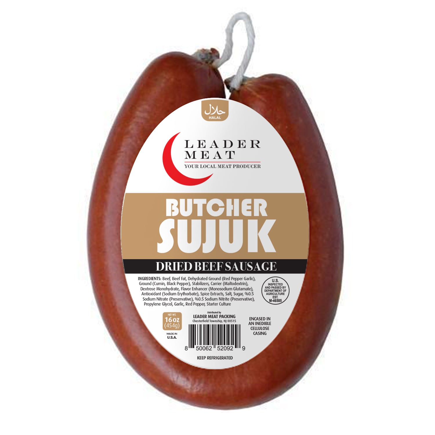 Moda Deli, Leader Mild Sujuk, Ring, 16oz (454g)