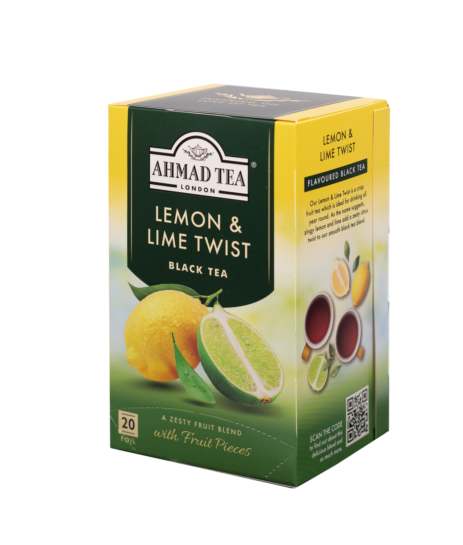 Limon ve Lime Twist - Siyah Çay | 20'lik Çay Poşeti | Ahmad Tea