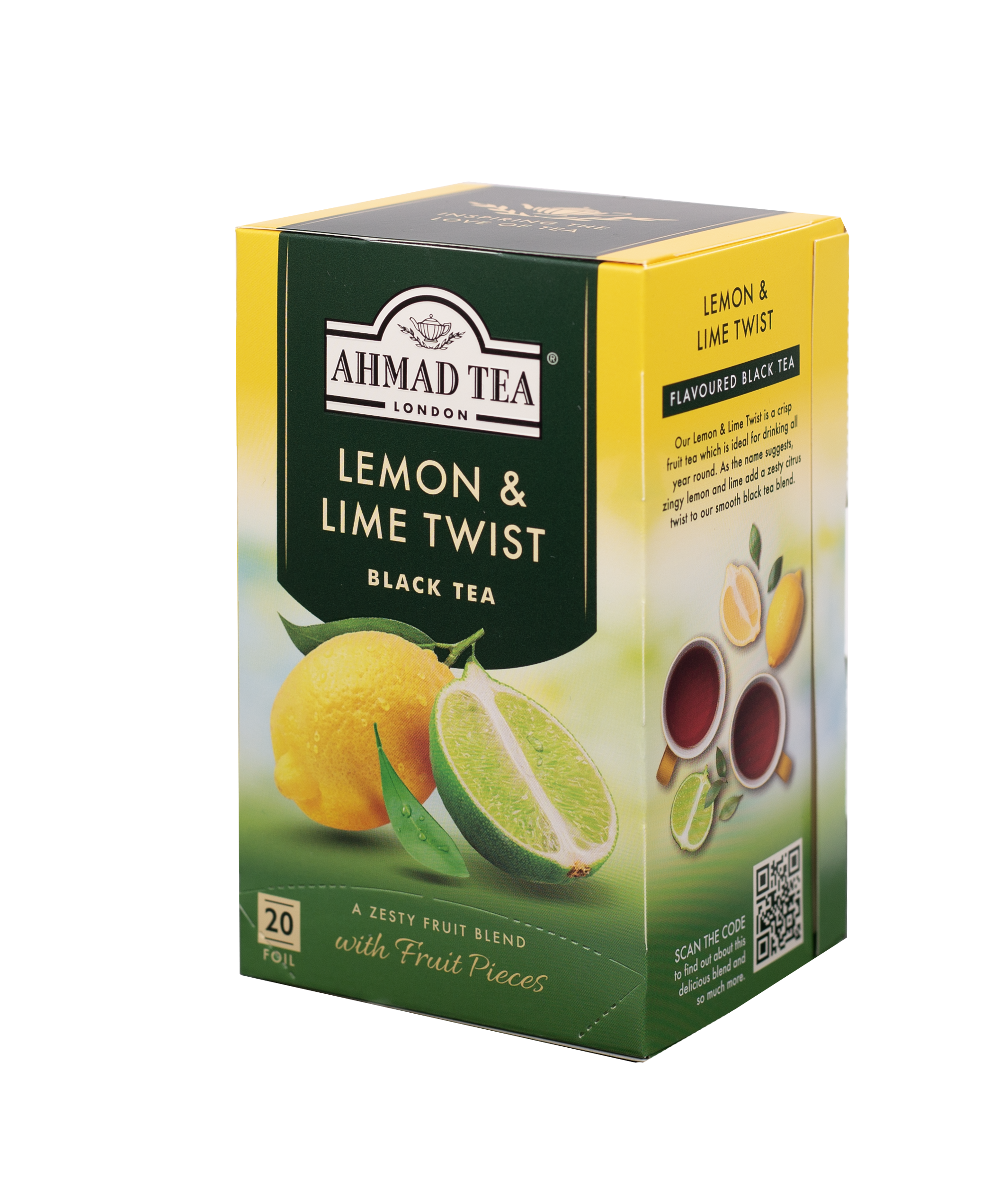 Lemon & Lime Twist - Black Tea | 20' Tea Bags | Ahmad Tea