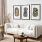 Cute Safari Baby Animals Set of 3 Art Prints