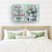 Start Each Day With A Grateful Heart Faith Sign II