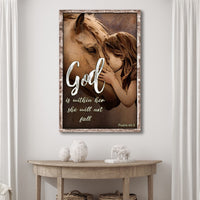 God Is Within Her She Will Not Fall Psalm 46:5 Faith Sign IV