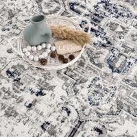 Hauteloom Buenaventura Cream & Navy Area Rug