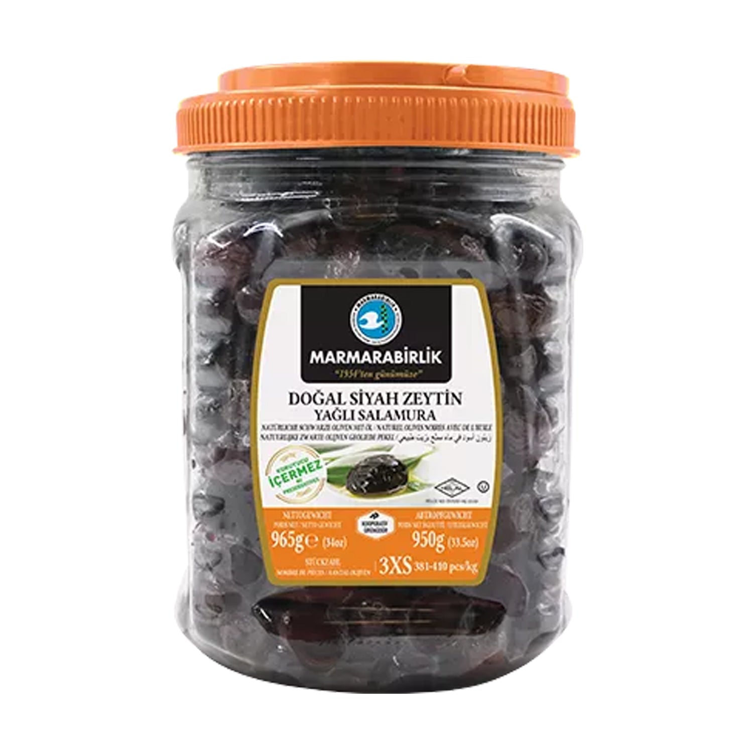 Marmarabirlik Black Olives 3Xs Luks 900G