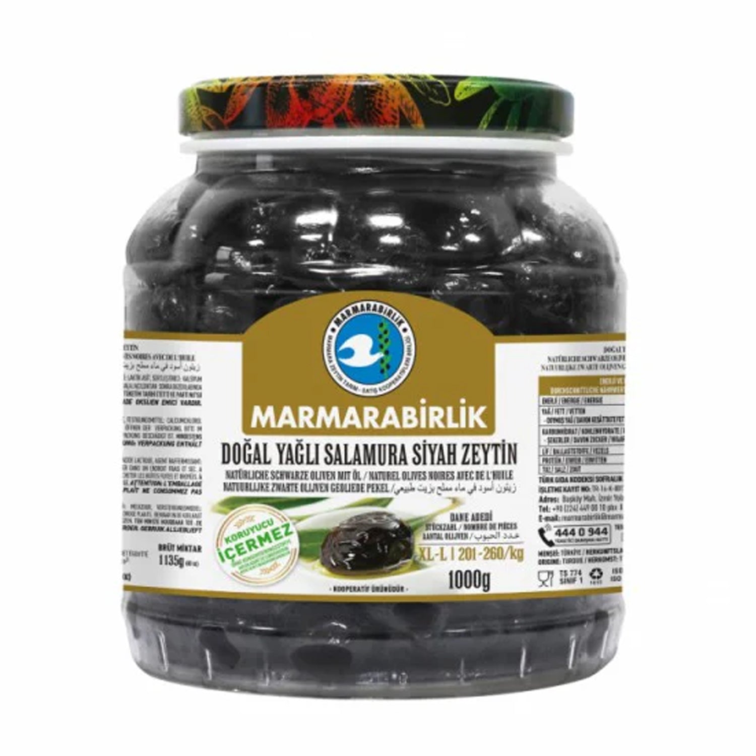 Marmarabirlik Zeytin Xl-L 1000G