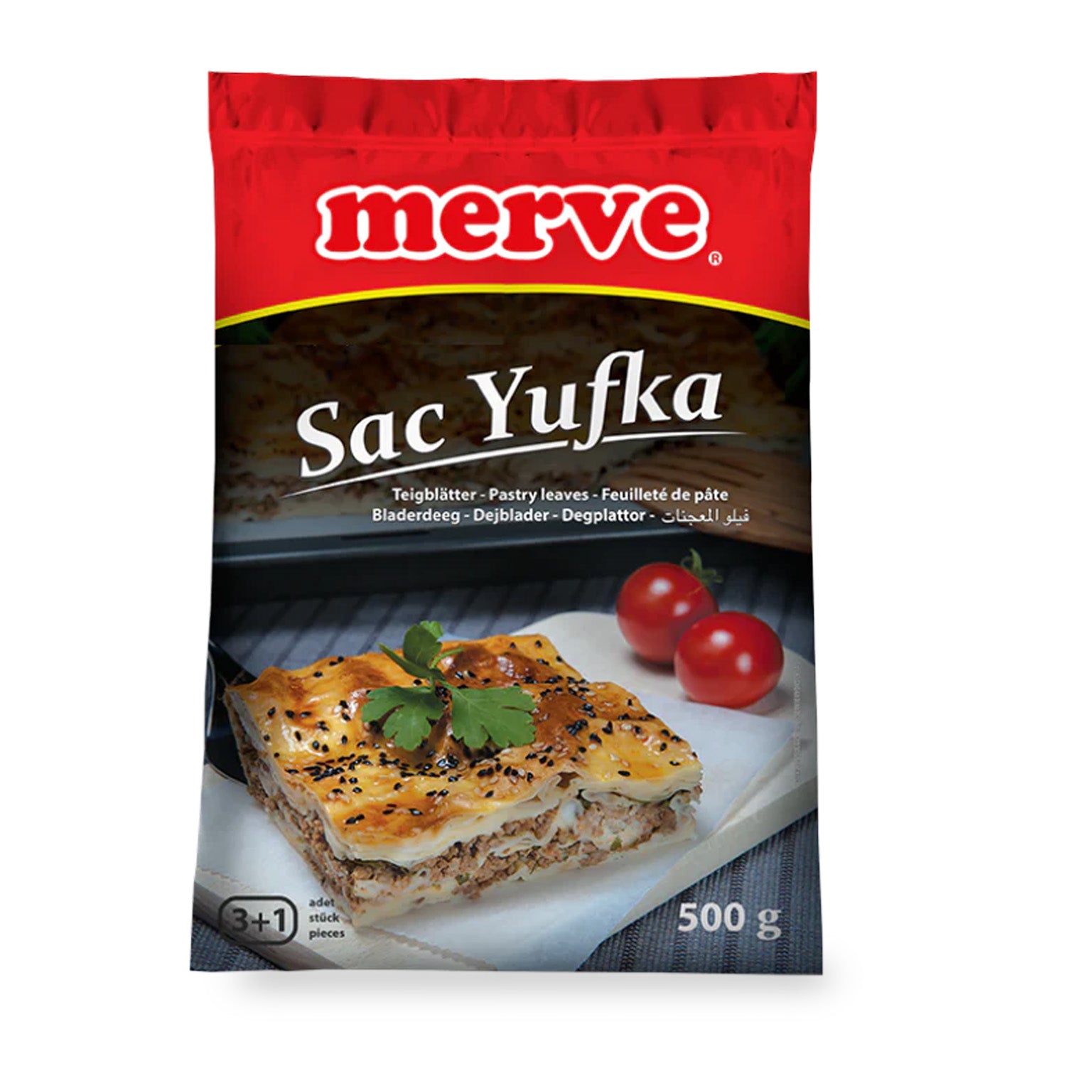 Merve Yufka Kare 500G-4 Pc