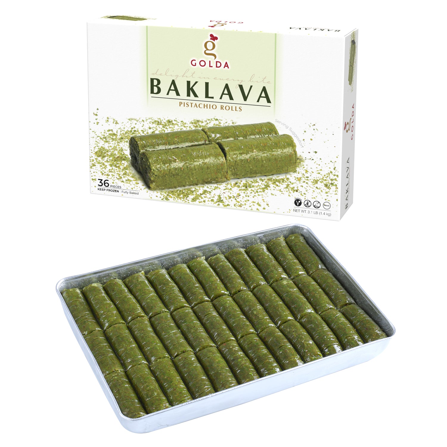 Golda Pistachio Roll 3.1Lb