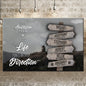 Where Life Points In Every Direction Family Farm Names Sign II