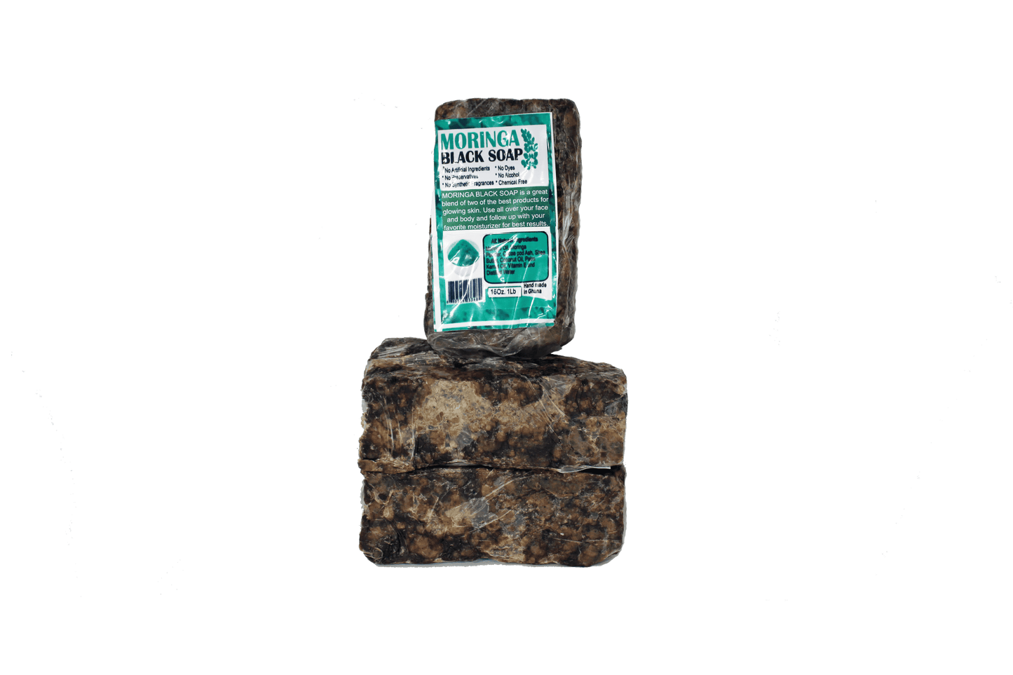 Moringa Black Soap Bar Vegan Organic 100% Natural from Ghana Approximately 16oz