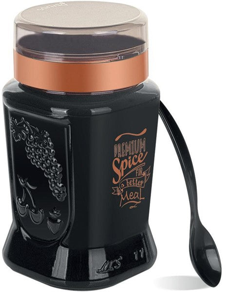 Glass Black Spice Jar 1.1Litre