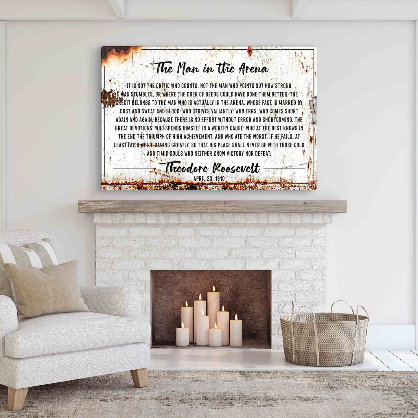 The Man In The Arena Sign III