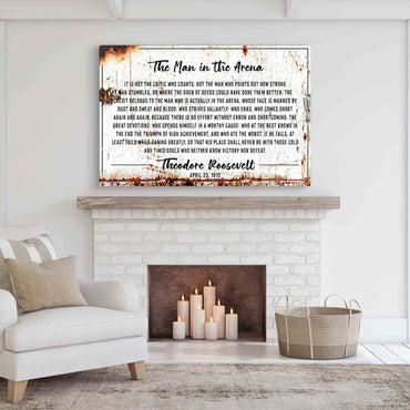 The Man In The Arena Sign III