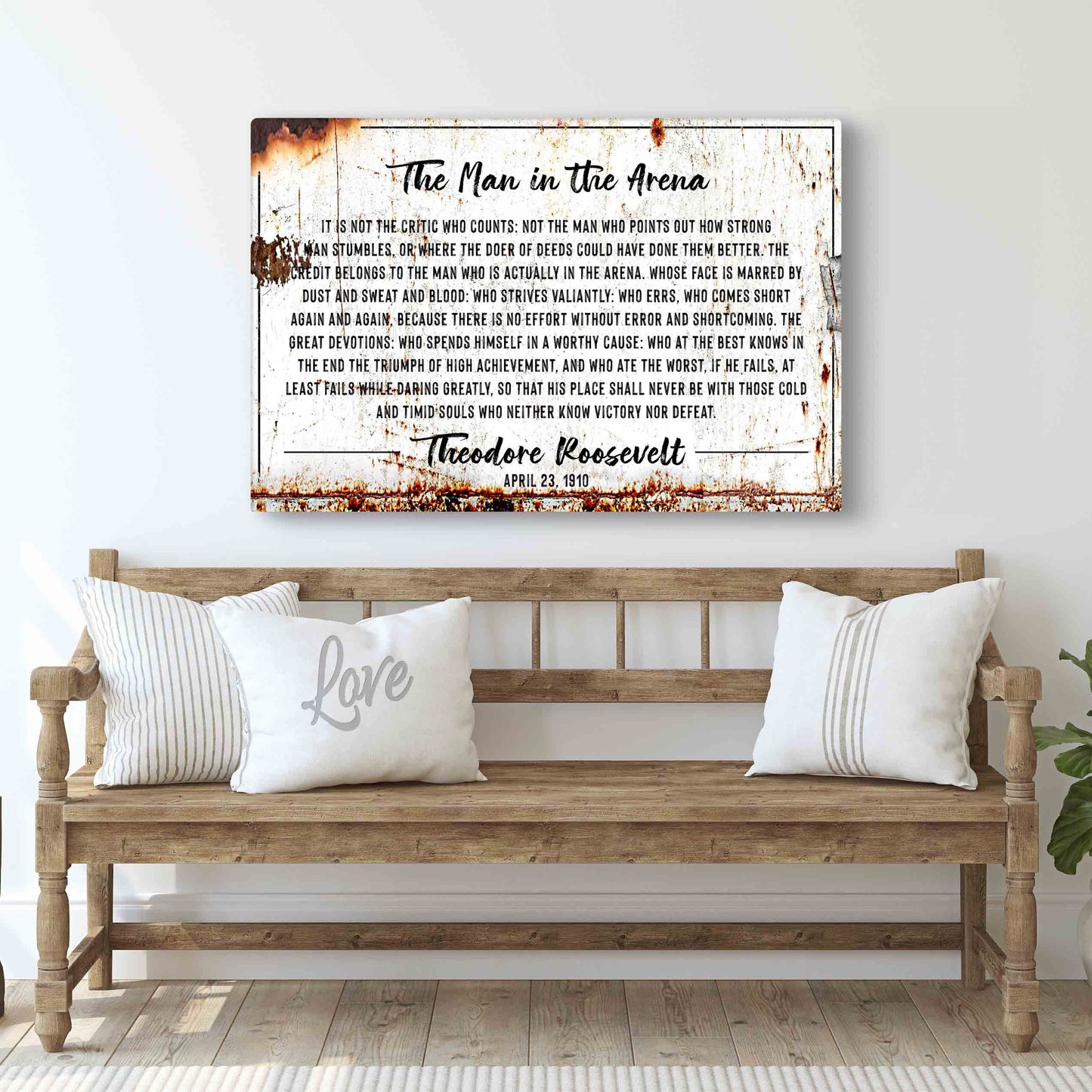 The Man In The Arena Sign III