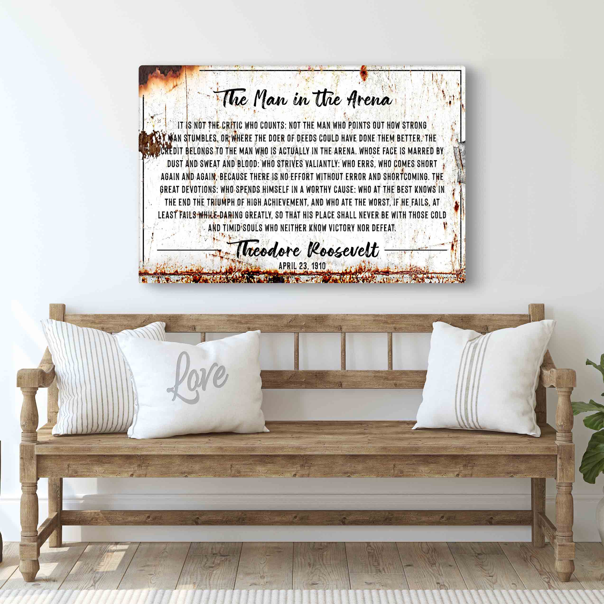 The Man In The Arena Sign III