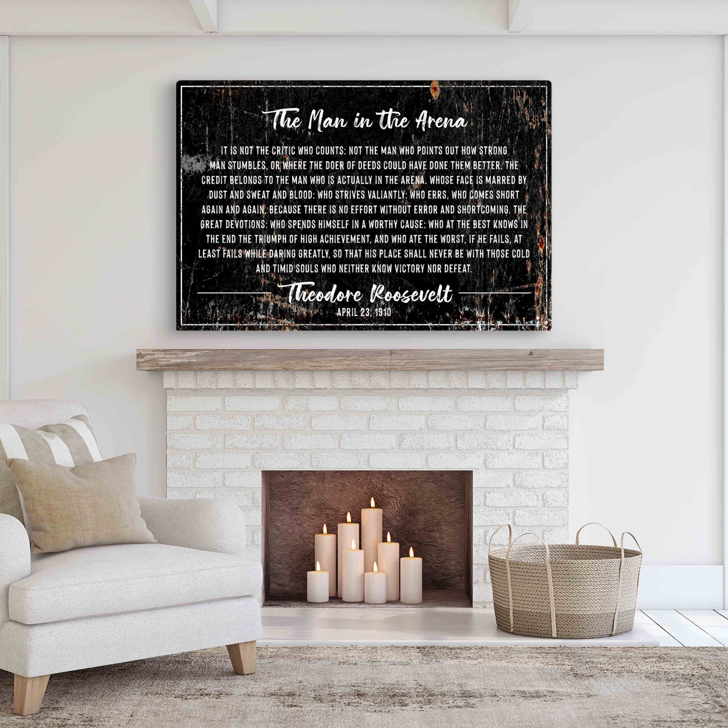 The Man In The Arena Sign III