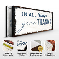 In All Things Give Thanks Sign II