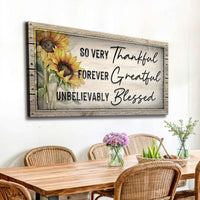 Grateful Thankful Blessed Family Sign II