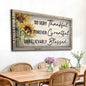 Grateful Thankful Blessed Family Sign II