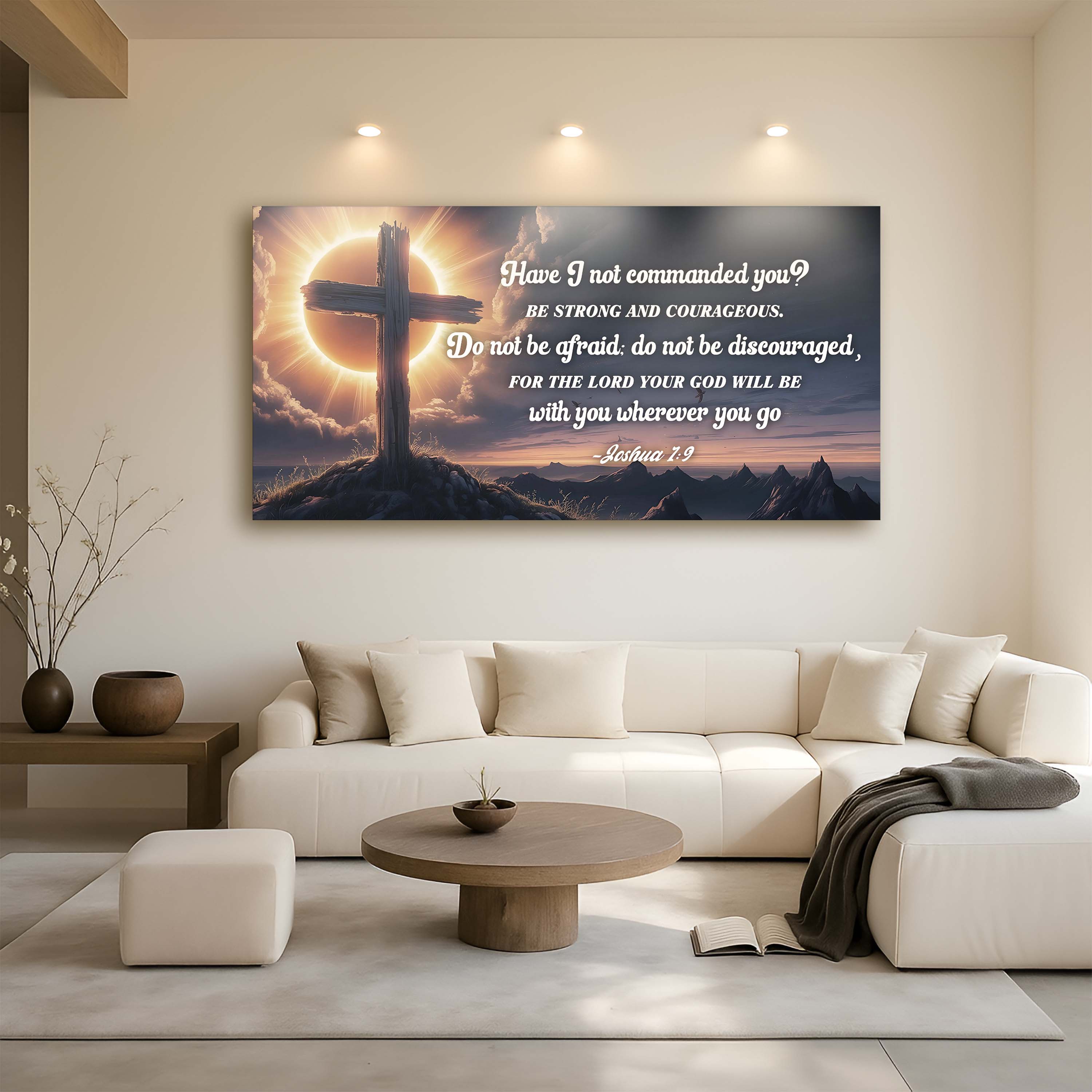Joshua 1:9 - God Is With You Wherever You Go Faith Sign II