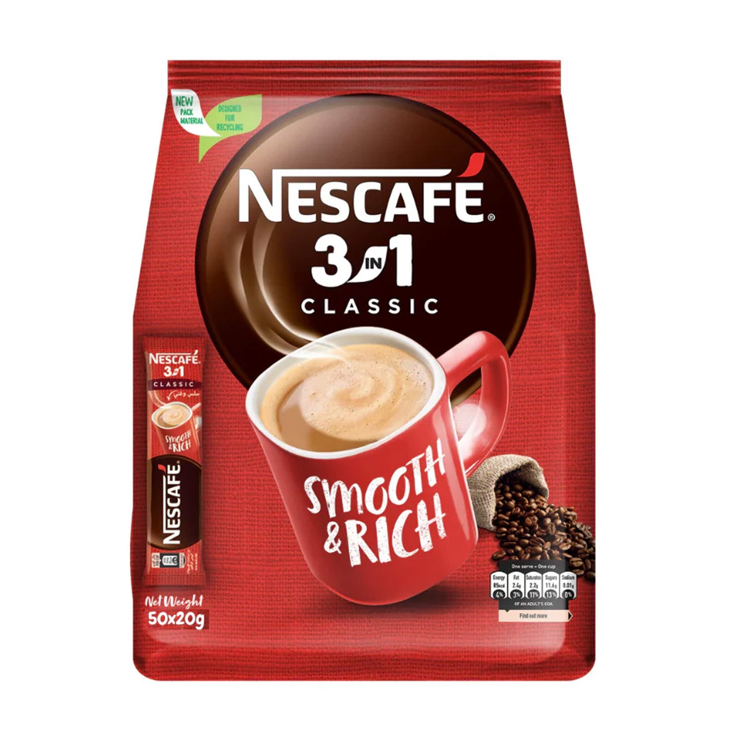 Nescafe 50 Sticks 3In1 50*20G