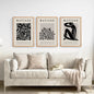 Black Beige Vintage Henri Matisse Wall Art Set