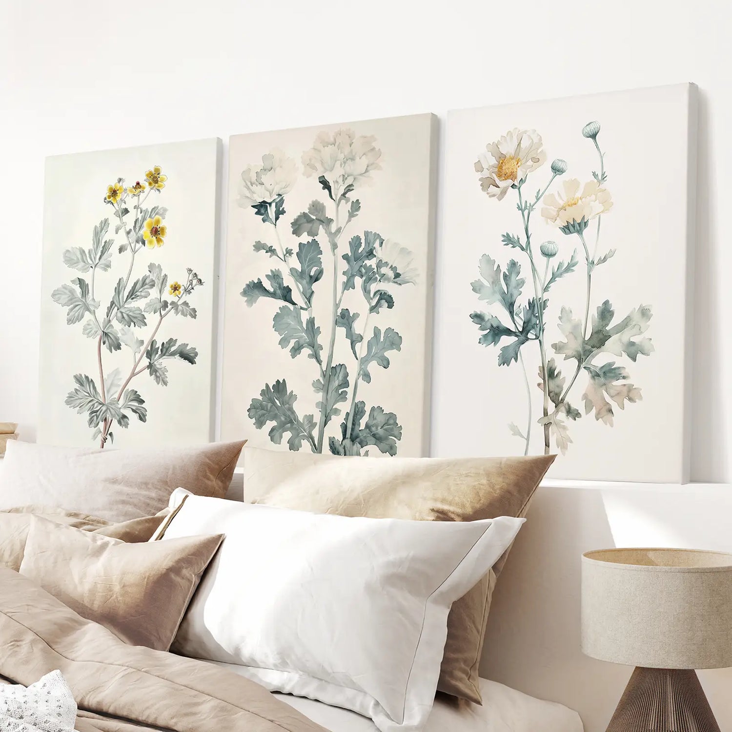 Meadow Flower Watercolor Wall Art Poster Set