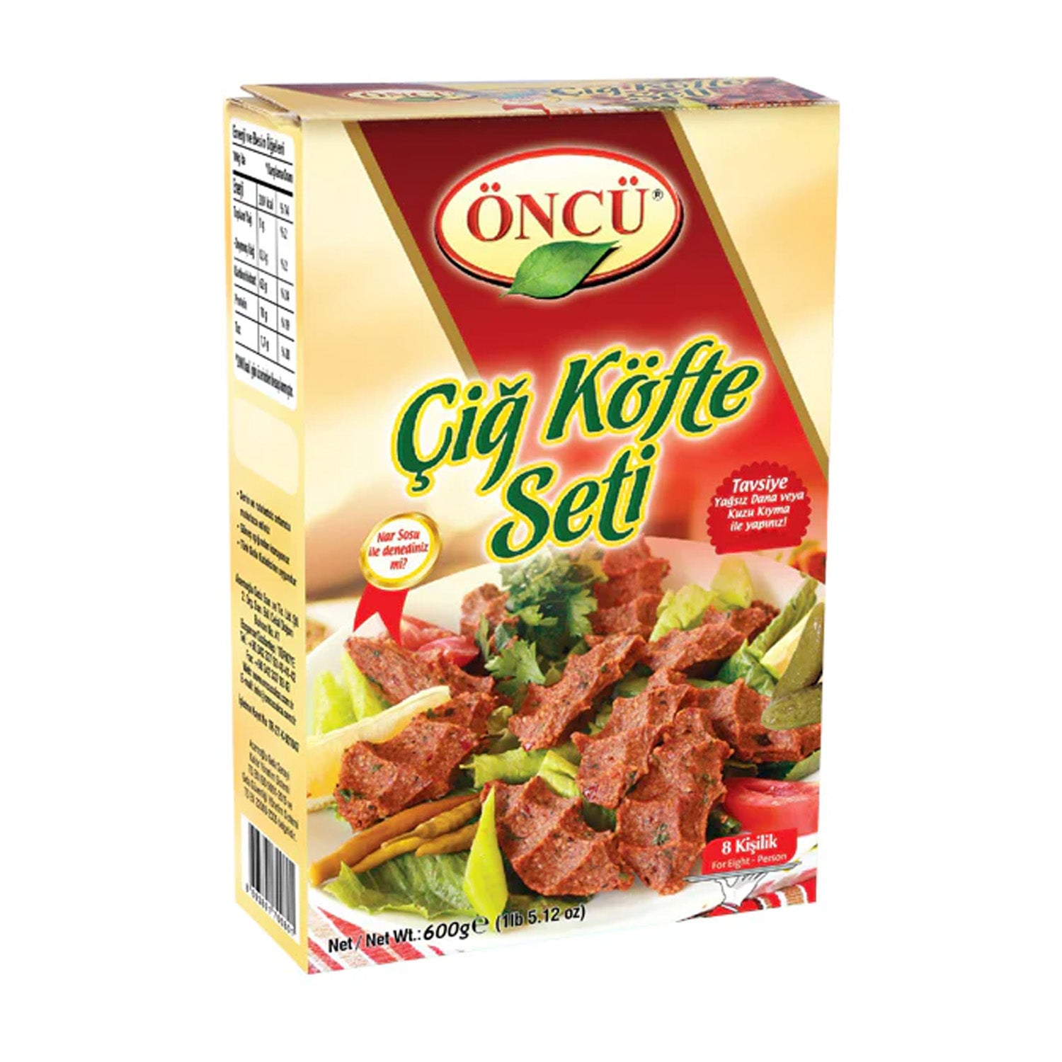 Oncu Cig Kofte Set 600 G