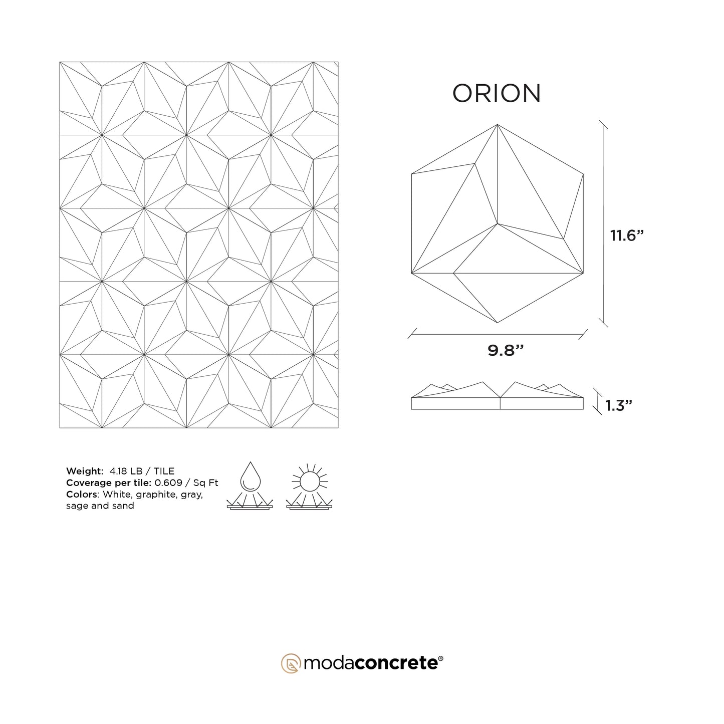 ORION Concrete Wall Tile