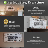 Cattle Ranch Rustic Sign