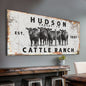 Personalized Cattle Ranch Rustic Sign II