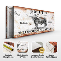 Longhorn Rustic Cattle Sign III