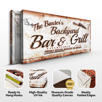 Backyard Bar & Grill Sign III