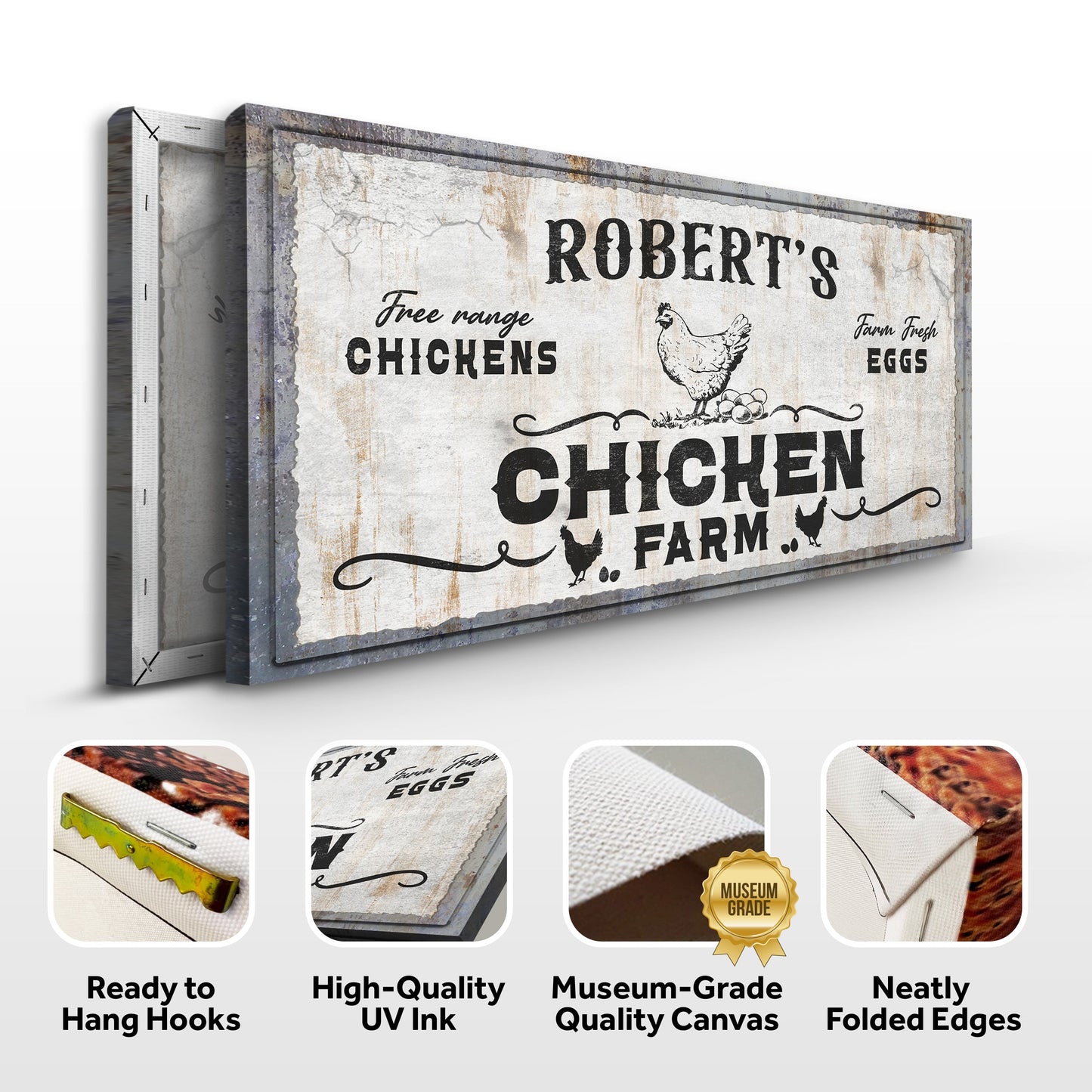 Free Range Chicken Farm Sign