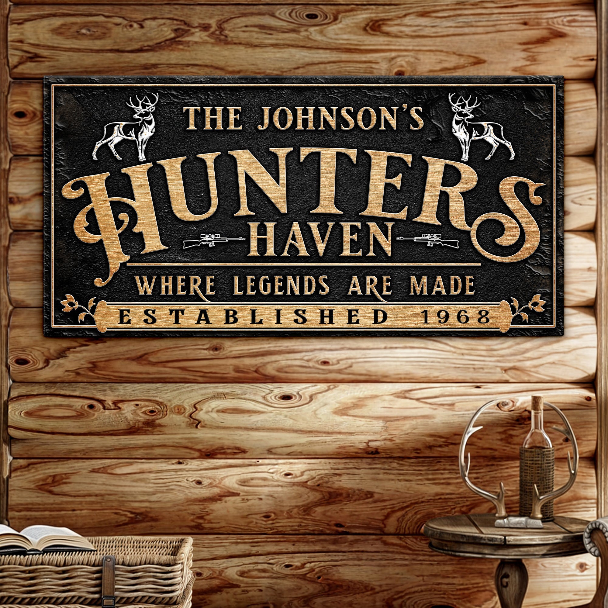 Personalized Hunters Haven Family Sign II