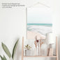 Neutral Summer Photo. Blue Ocean Waves, Sandy Beach