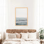 Pink Sunset and Ocean Waves Print. Coastal Wall Art
