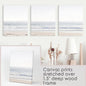 Pastel Minimalist Wave Photo. Set of 3 Beach House Wall Art