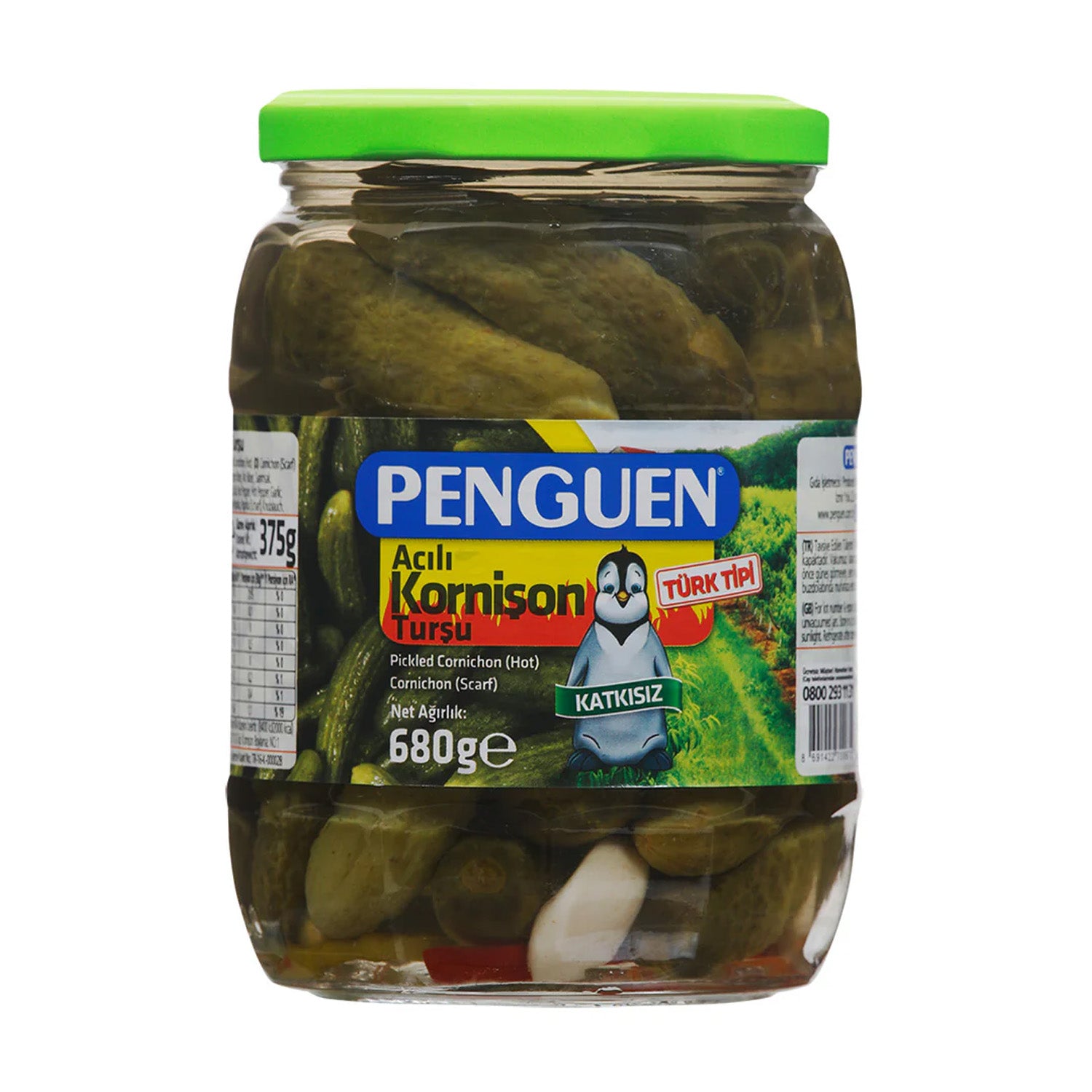 Penguen Cornichon Hot 680G
